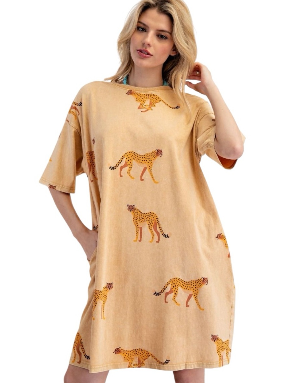 277:  EASEL NWT DRESS LT CAMEL (H30)